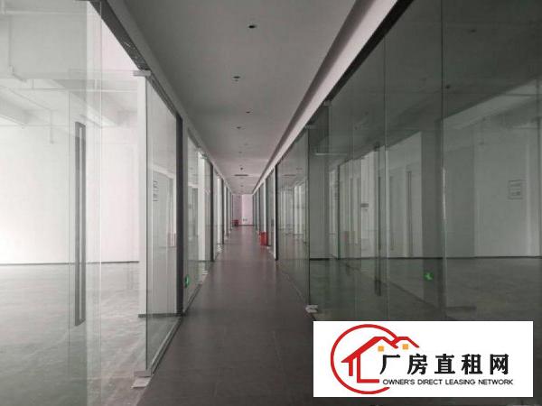  凤岗中心电商园800平带阳台简装办公厂房招租，空地