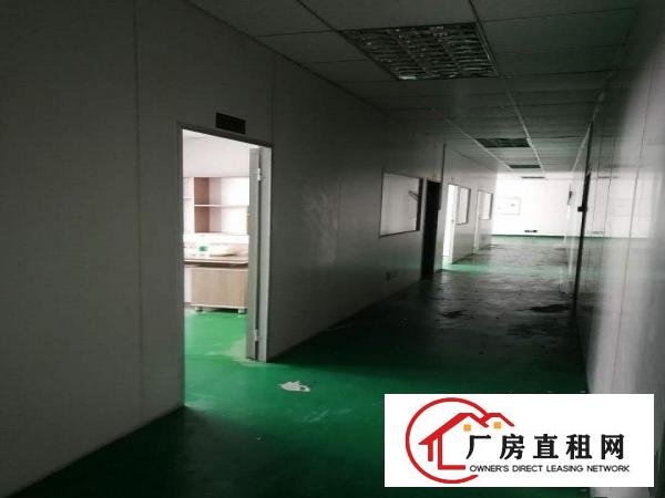  横岗荷坳地铁站附近二楼3100平带喷淋工业厂房招租（可分）