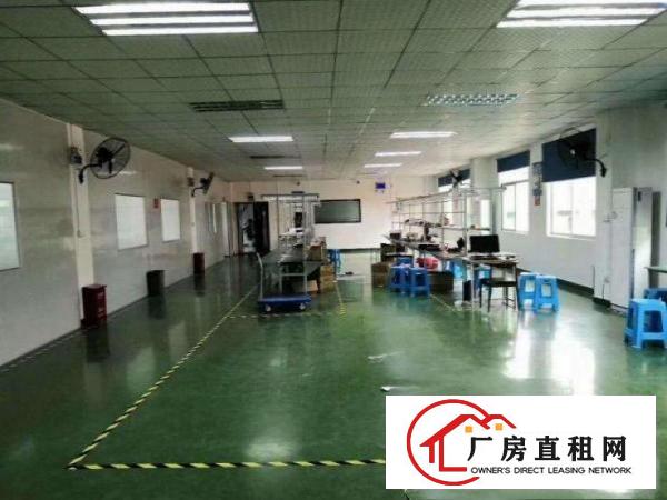  坂田二楼800平带装修厂房出租，有红本，可分租，有吊顶！