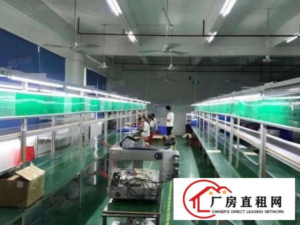  龙岗宝龙工业区原房东二楼1000平精装修厂房出租，免转让费