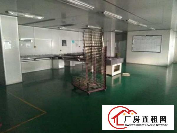  横岗六约埔厦路边楼上带装修消防1200平米厂房招租（可分租）
