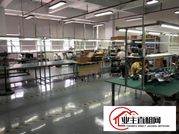  坪山大工业原房东大型工业园新空出楼上600平方精装修厂房出租