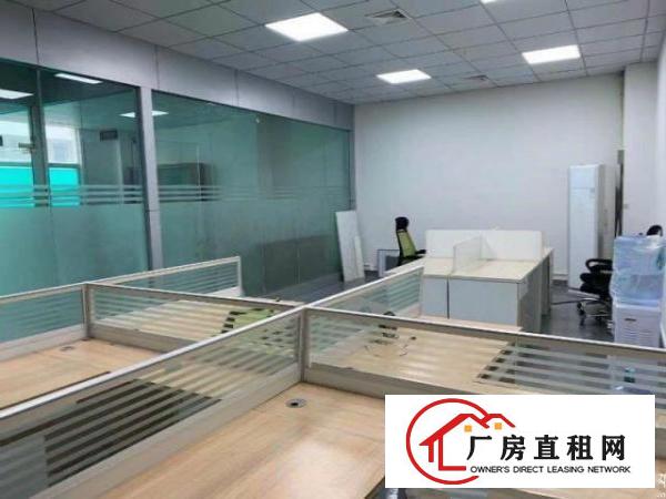  电子厂北环2楼1000平米，现成装修玻璃办公室车间全新地坪漆