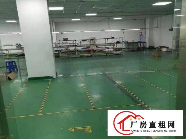  石岩石龙2楼带装修560平方厂房出租，可直接使用