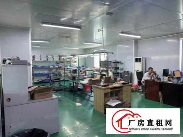  石岩同富裕楼上新出630平精装修厂房，适合电子，贸易等行业