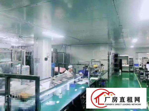  公明玉律第二工业区大型工业园楼上单层760精装带无尘车间。
