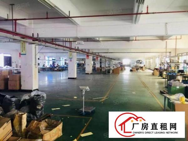  长安厦边新出工业园二楼980平方厂房出租，带办公室前台