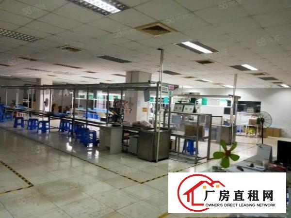  厦岗楼上1800平方重工业厂房，水电齐全有办公室，独立洗手间