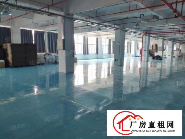  厚街新出楼上1500平口罩厂装修厂房，办公室地坪漆拎包入住