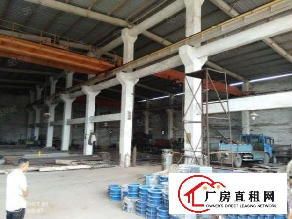  单一层独院带行车2100平方重工业厂房出租砖墙到顶滴水高十米