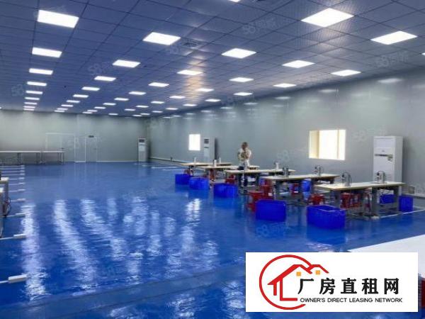 厚街新出楼上800平口罩车间厂房出租，无转让费！