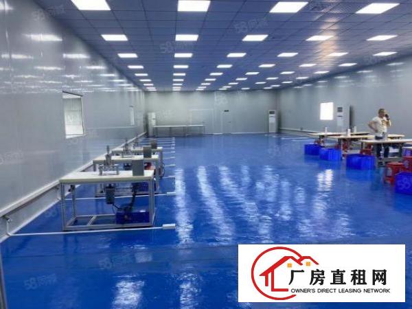 厚街新出楼上800平口罩车间厂房出租，无转让费！