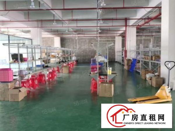  厚街村汀山新出楼上1000平带现成办公室精装修厂房现成地坪漆
