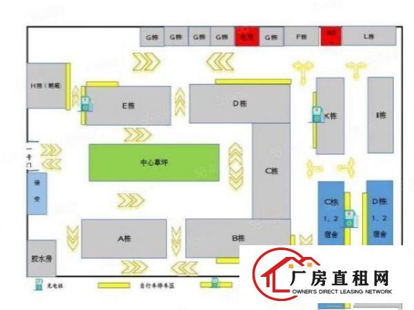  黄江工业园区一楼1500方带办公室，空地可停飞机，价格15