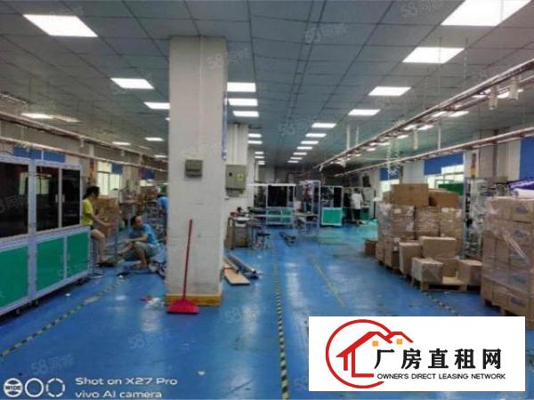  实业客转租，黄江田心村工业园厂房三楼600方带地坪漆带办公室