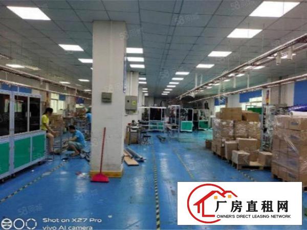  实业客转租，黄江田心村工业园厂房三楼600方带地坪漆带办公室