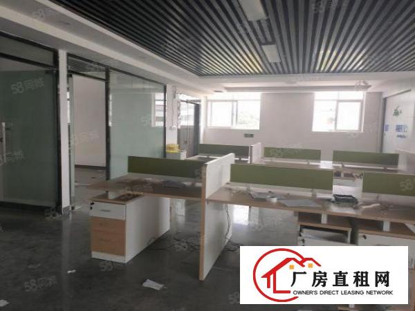  黄江靠深圳新出楼上现成装修厂房，九成新办公司，吊顶，地坪漆