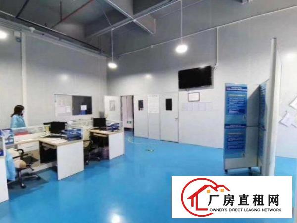  凤岗工业园新出楼上豪华厂房办公室地坪漆直接办公无转让费