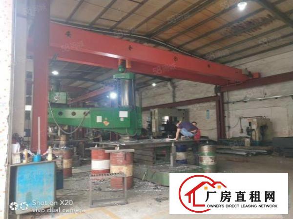  凤岗成熟工业园空出12米高重工业钢构厂房1400平方带航车