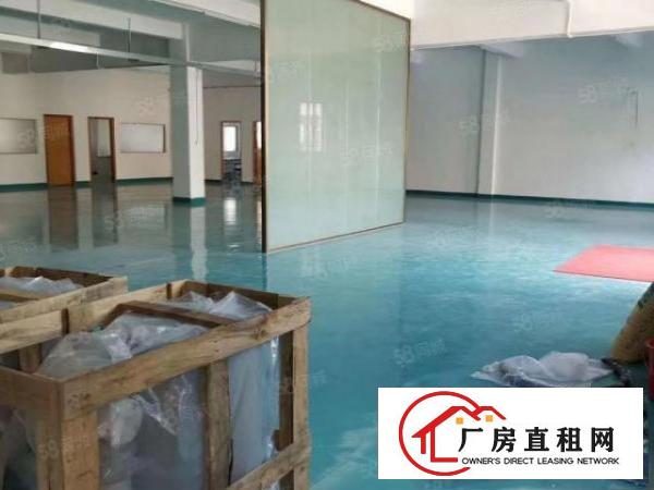  常平形象优美一楼1545平带地坪漆装修正规厂房，口罩机厂